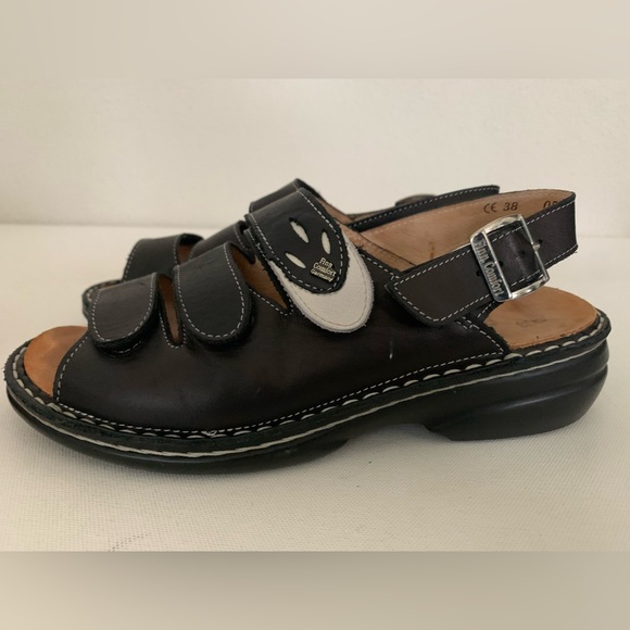 Finn Comfort Women’s Saloniki sandals black and white Size 38 ( 7 - 7.5 ) - Picture 9 of 15